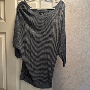 NWOT Express grey sparkle Knit Sweater